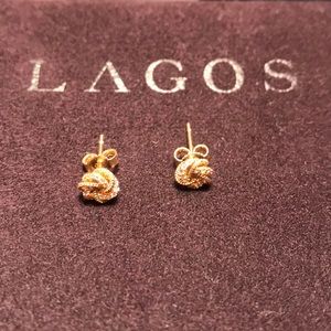 Lagos ‘Love Knot’ Diamond Stud Earrings